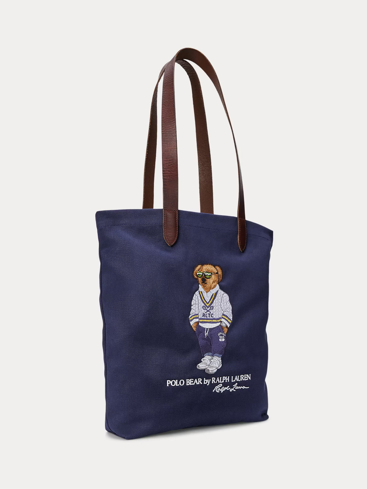 2026 New Arrival Borsa Tote con Ricamo Polo Bear Blu