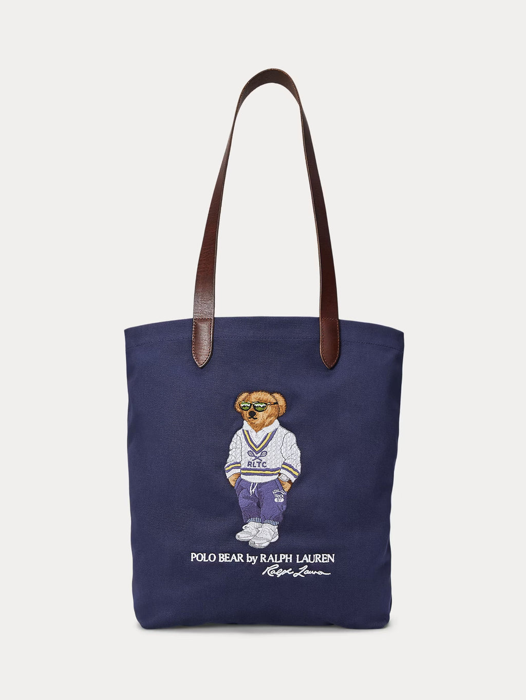 2026 New Arrival Borsa Tote con Ricamo Polo Bear Blu