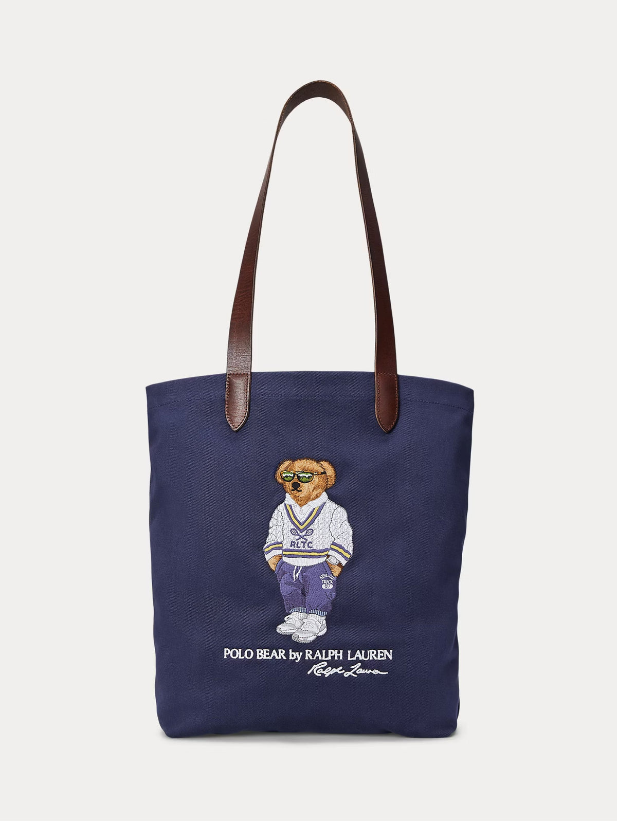2026 New Arrival Borsa Tote con Ricamo Polo Bear Blu