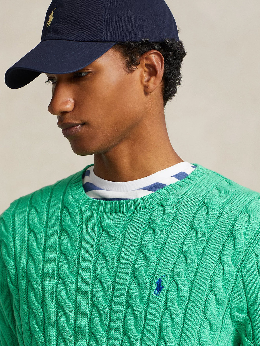 2026 New Arrival Maglia a Trecce in Cotone Smeraldo