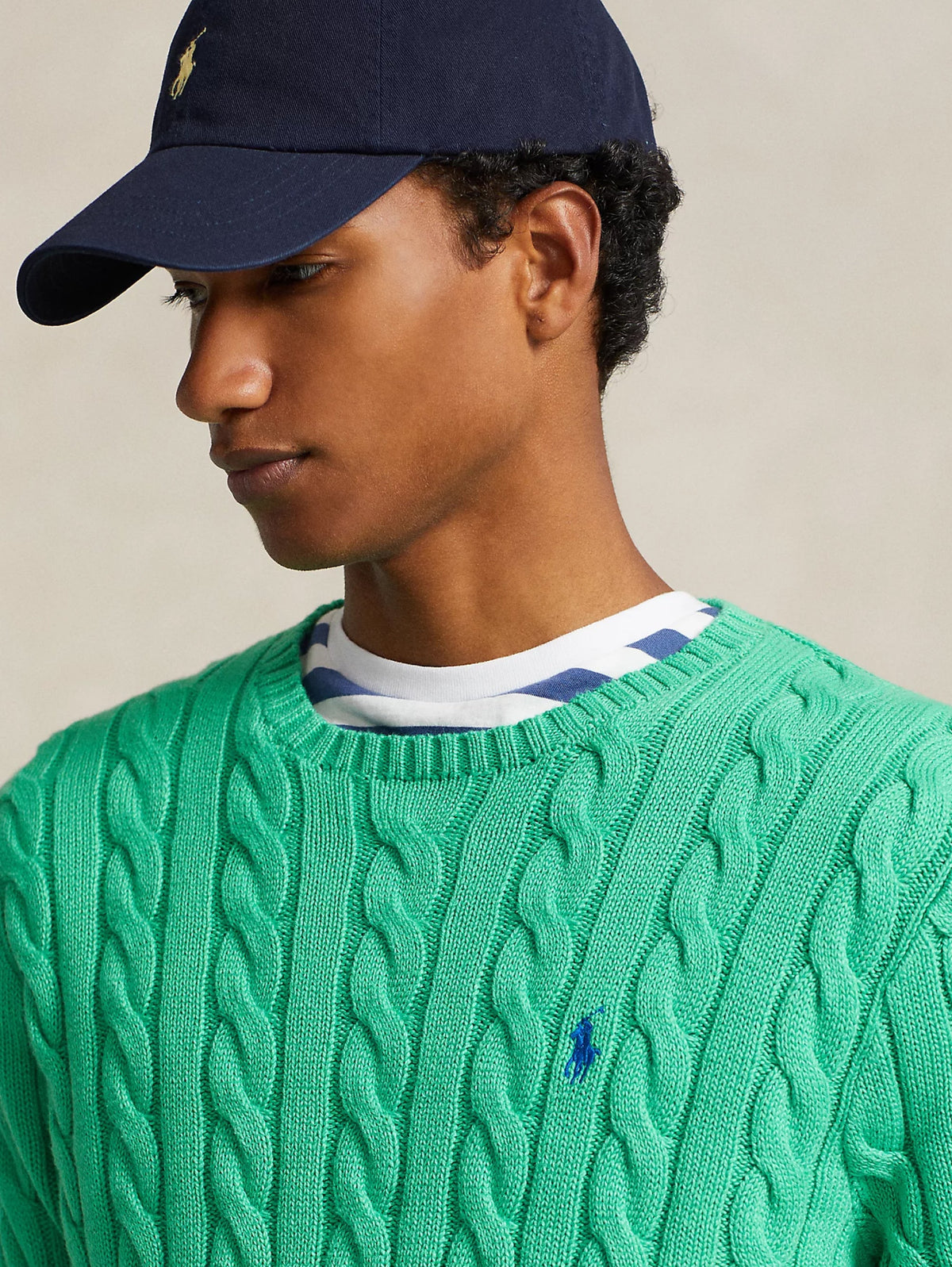 2026 New Arrival Maglia a Trecce in Cotone Smeraldo
