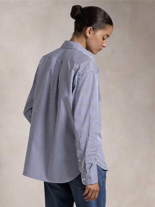 2026 New Arrival Camicia a Righe Blu/Bianco