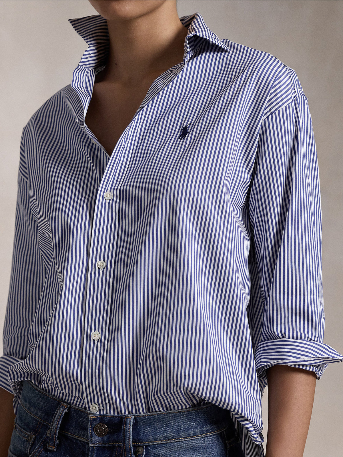 2026 New Arrival Camicia a Righe Blu/Bianco