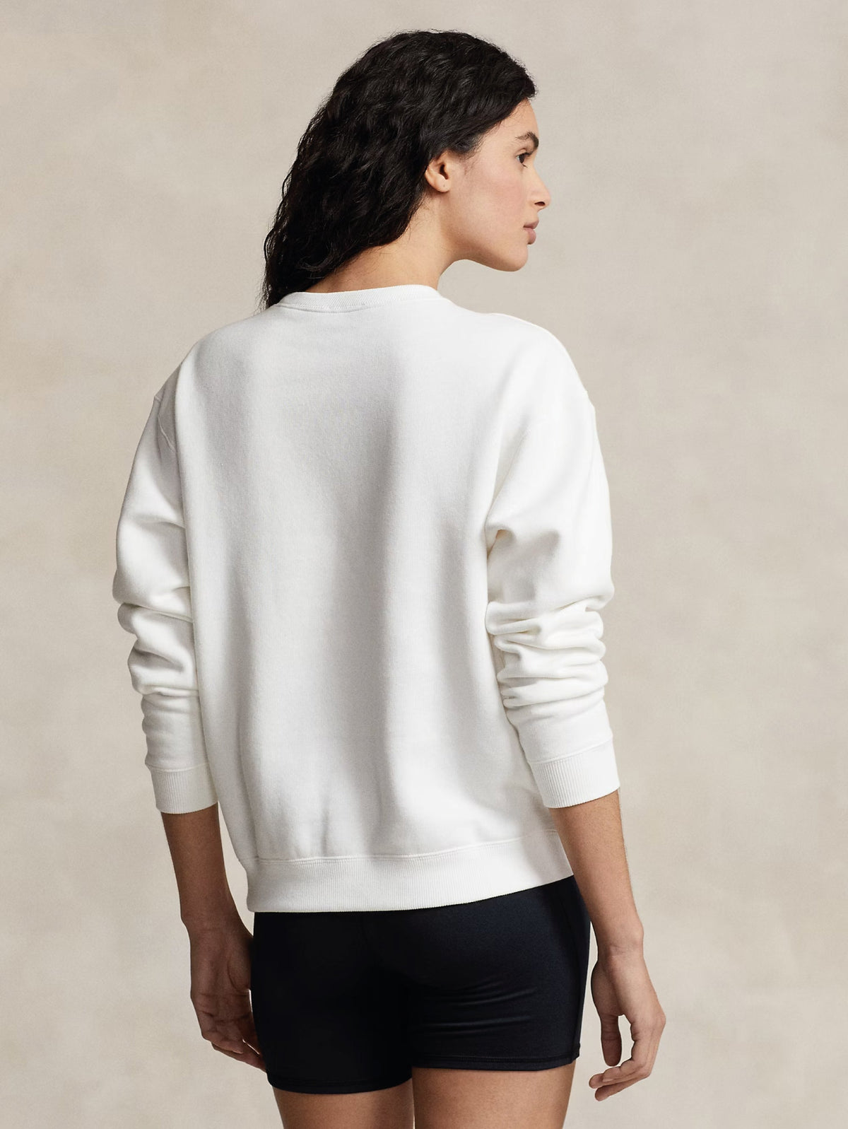 2026 New Arrival Felpa Girocollo in Cotone Bianco