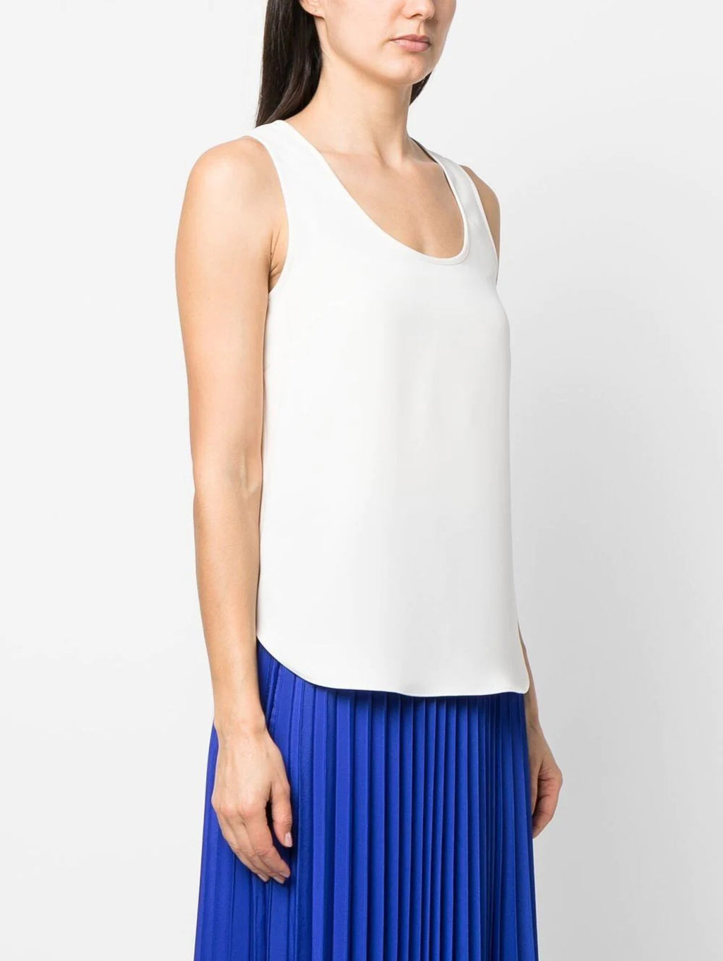 2026 New Arrival Top con Scollo Rotondo Panna