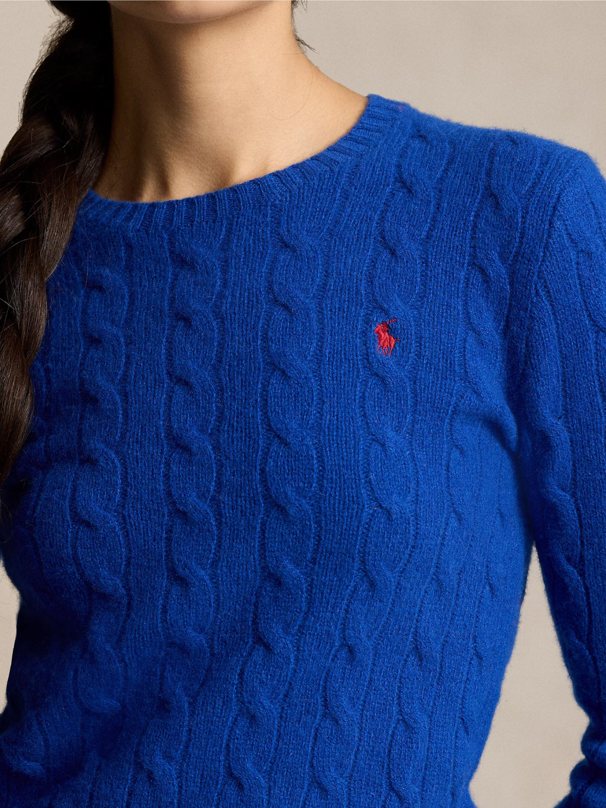 2026 New Arrival Maglia a Trecce in Misto Cashmere Blu Royal