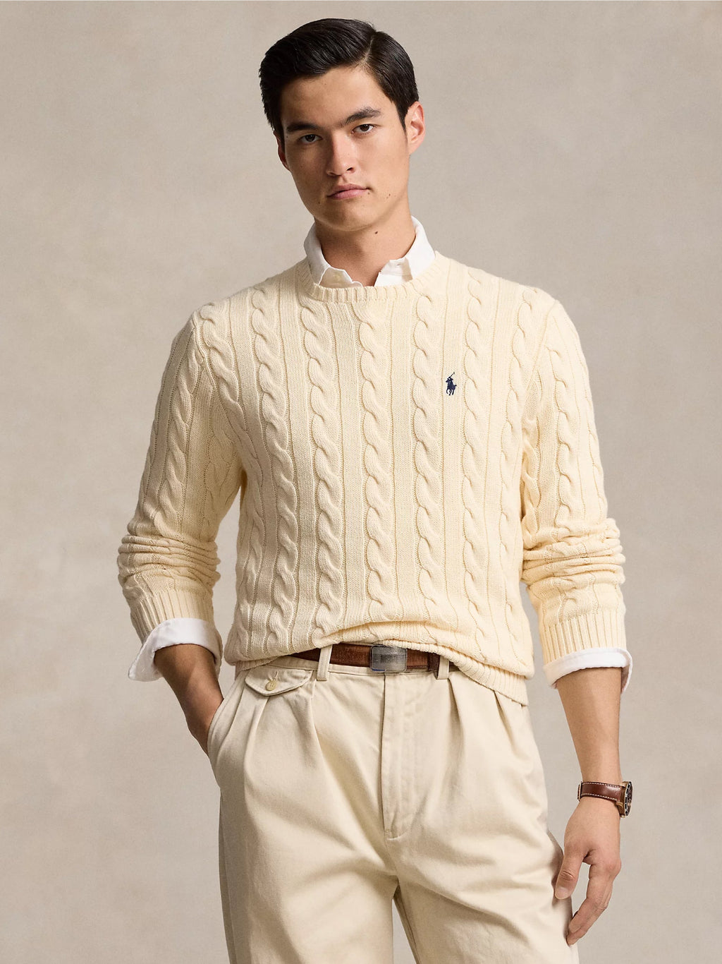 2026 New Arrival Maglia in Cotone a Trecce Crema