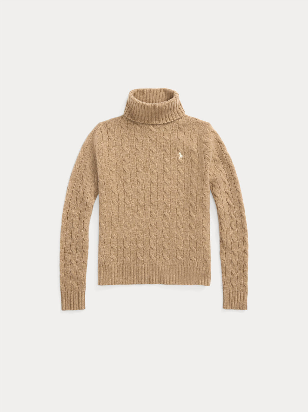 2026 New Arrival Maglia con Collo Alto a Trecce Cammello