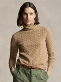 2026 New Arrival Maglia con Collo Alto a Trecce Cammello
