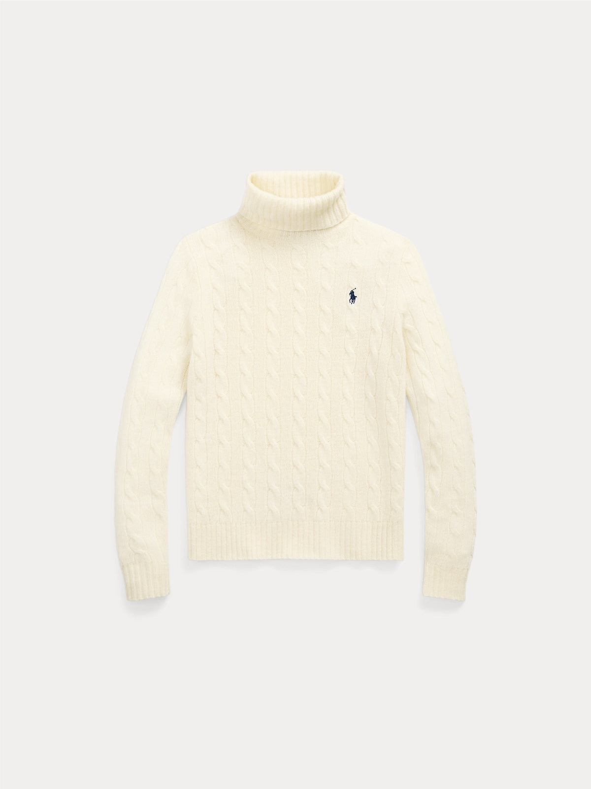 2026 New Arrival Maglia con Collo Alto a Trecce Bianco