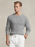 2026 New Arrival Maglia in Cotone a Trecce Grigio