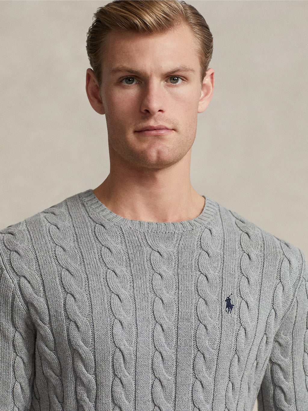 2026 New Arrival Maglia in Cotone a Trecce Grigio
