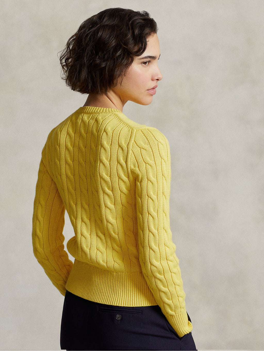 2026 New Arrival Cardigan a Trecce Giallo