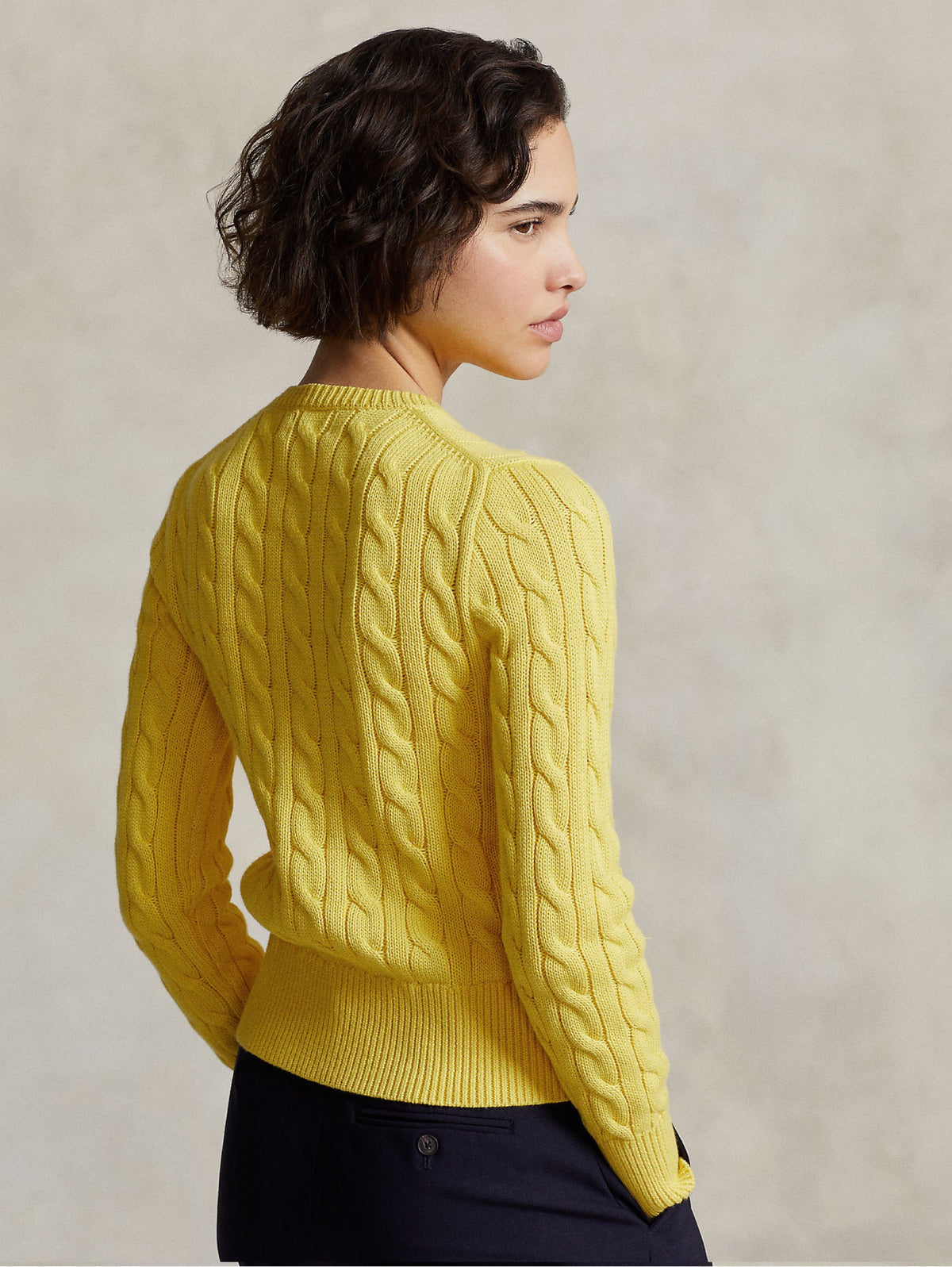 2026 New Arrival Cardigan a Trecce Giallo