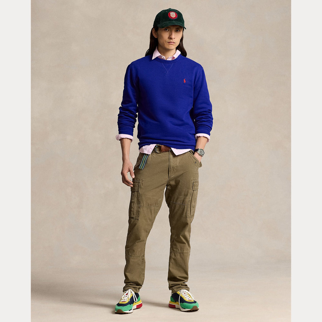 2026 New Arrival Felpa Girocollo con Inserto a V Blu