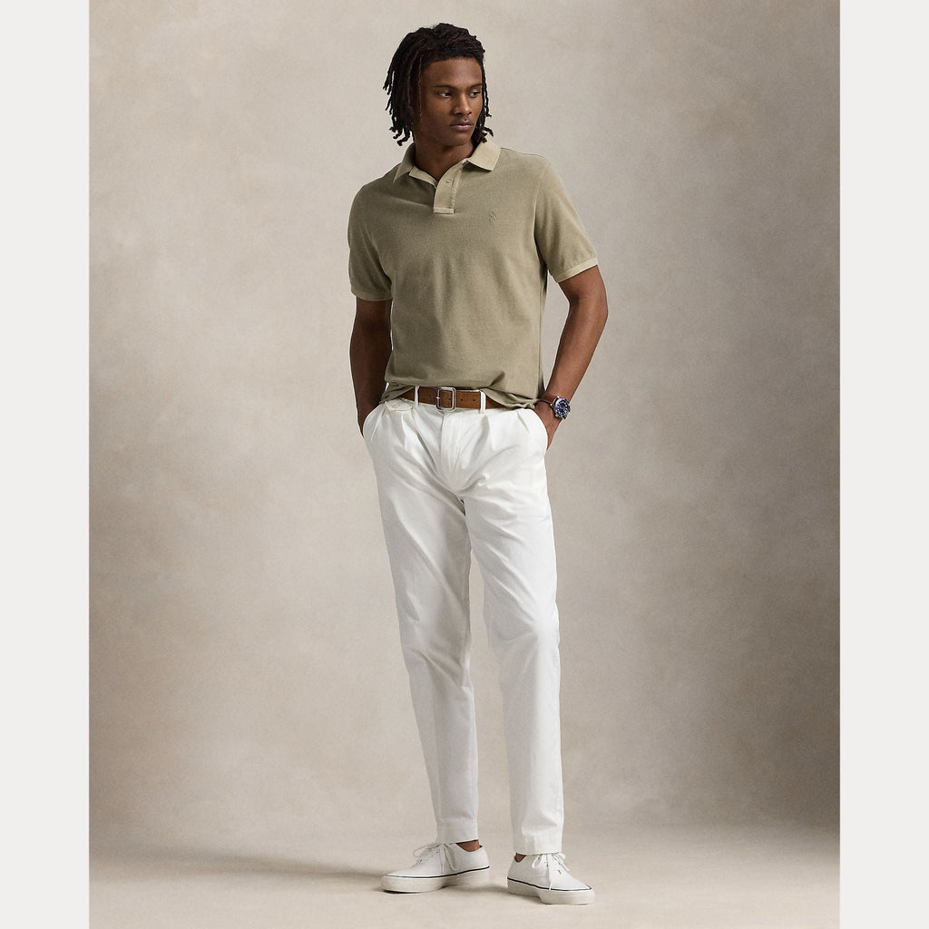 2026 New Arrival Polo Tinta in Capo Custom Slim Fit Oliva