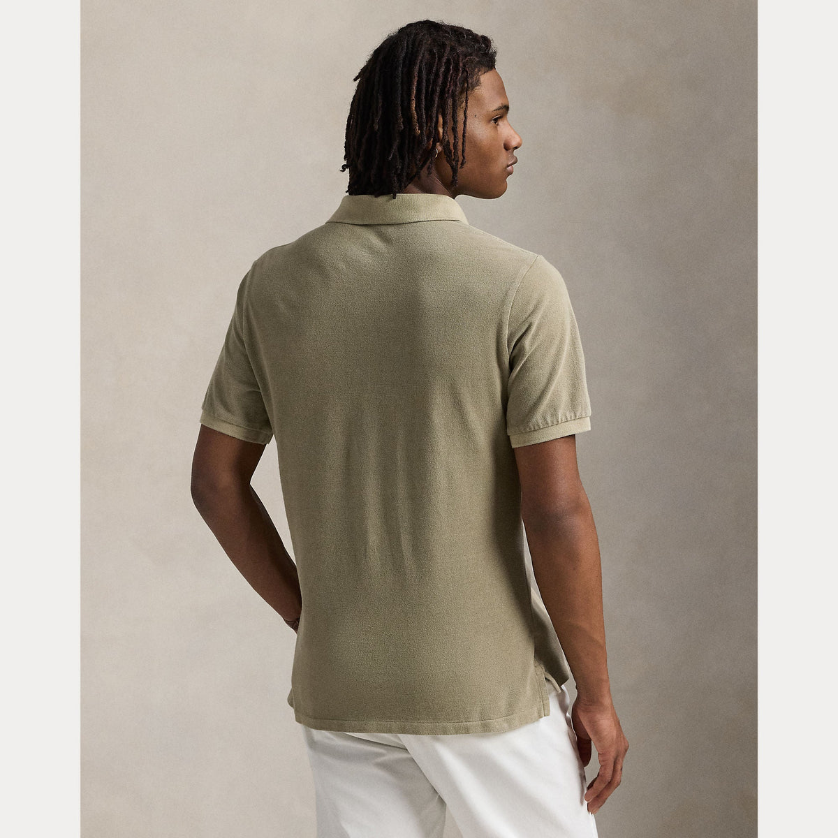 2026 New Arrival Polo Tinta in Capo Custom Slim Fit Oliva