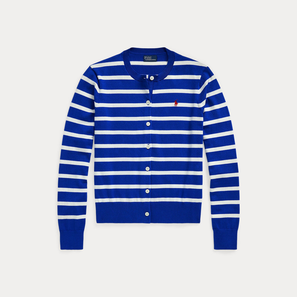 2026 New Arrival Cardigan a Righe Blu/Bianco