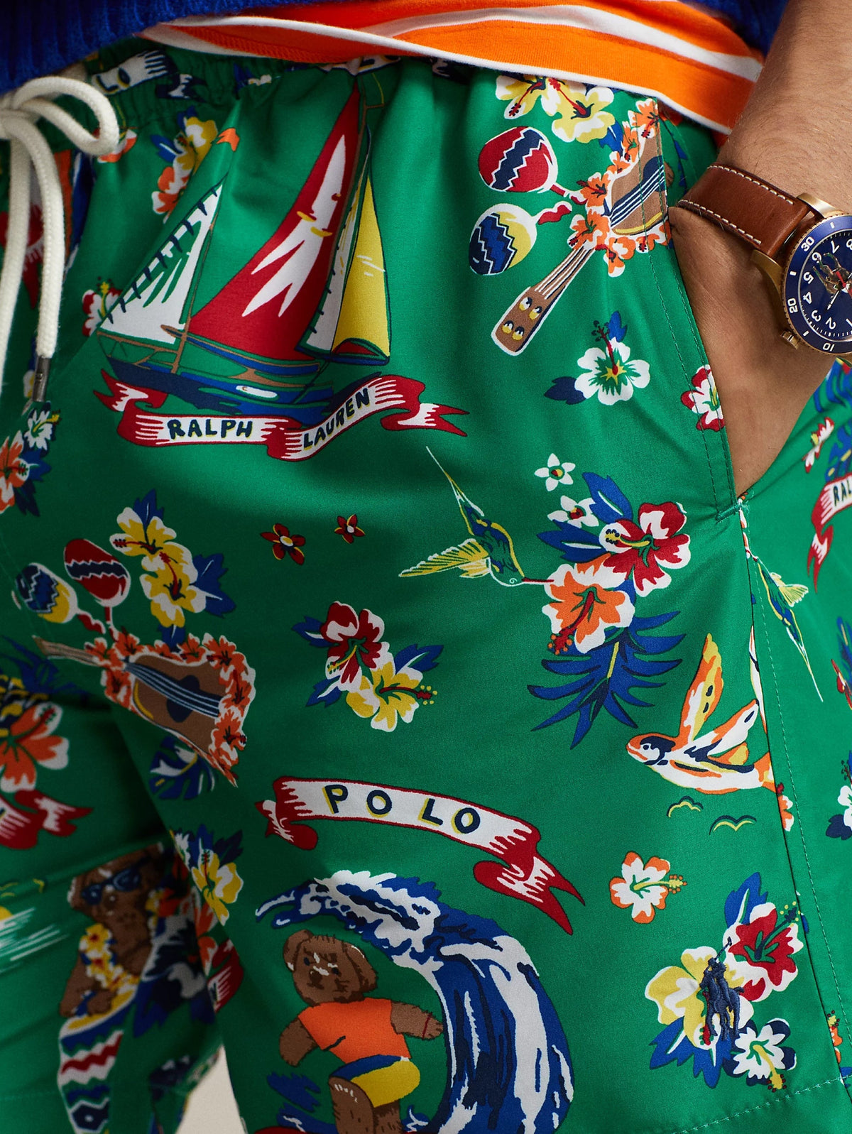 2026 New Arrival Boxer da Mare Polo Bear Tropicale Verde