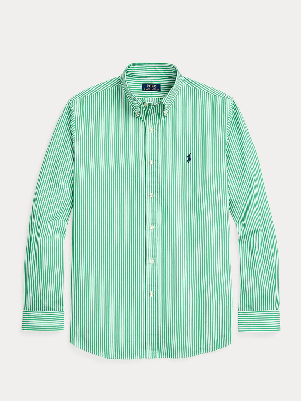 2026 New Arrival Camicia in Popeline Elasticizzato a Righe Verde/Bianco