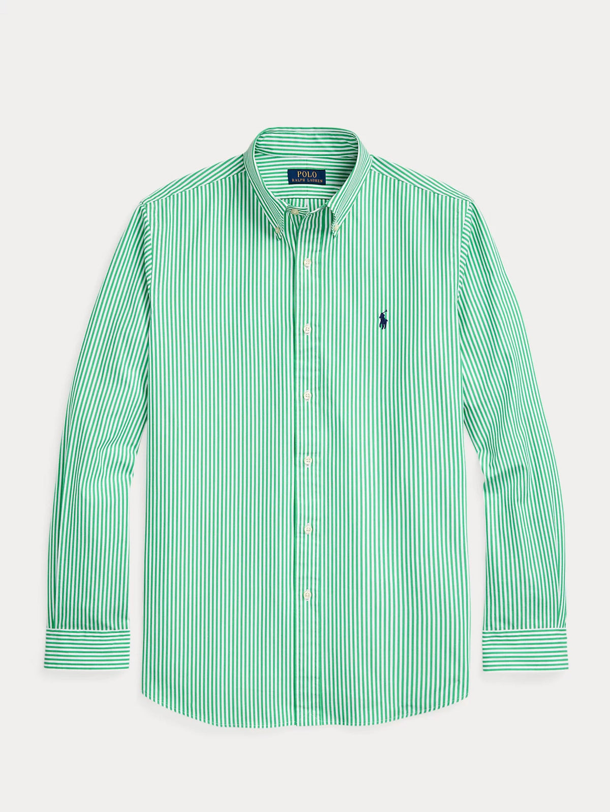 2026 New Arrival Camicia in Popeline Elasticizzato a Righe Verde/Bianco