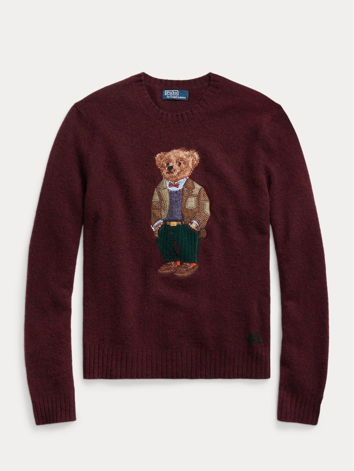 2026 New Arrival Maglia in Lana e Cashmere con Polo Bear Vinaccia