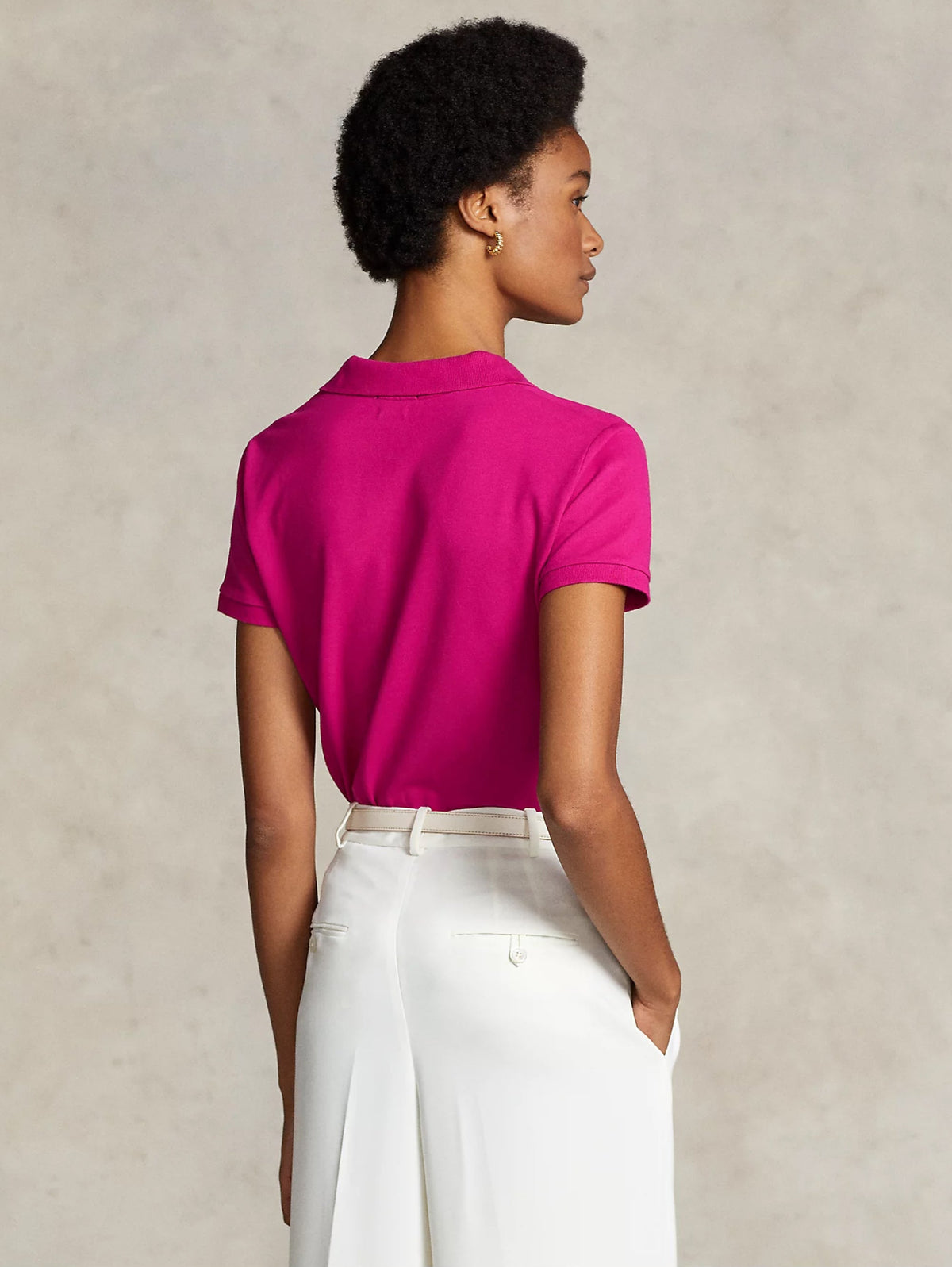 2026 New Arrival Polo Manica Corta Slim Fit Rosa