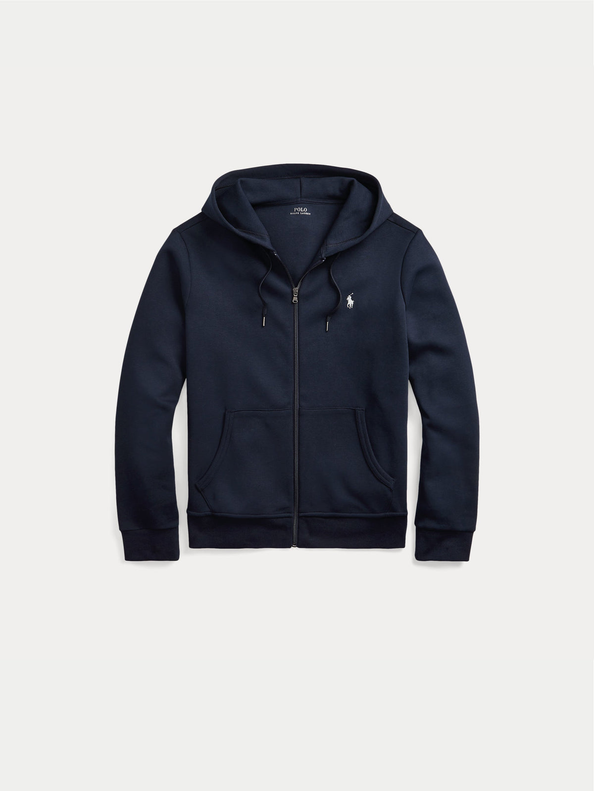 2026 New Arrival Felpa con Cappuccio e Zip in Maglia Doppia Blu