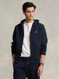 2026 New Arrival Felpa con Cappuccio e Zip in Maglia Doppia Blu