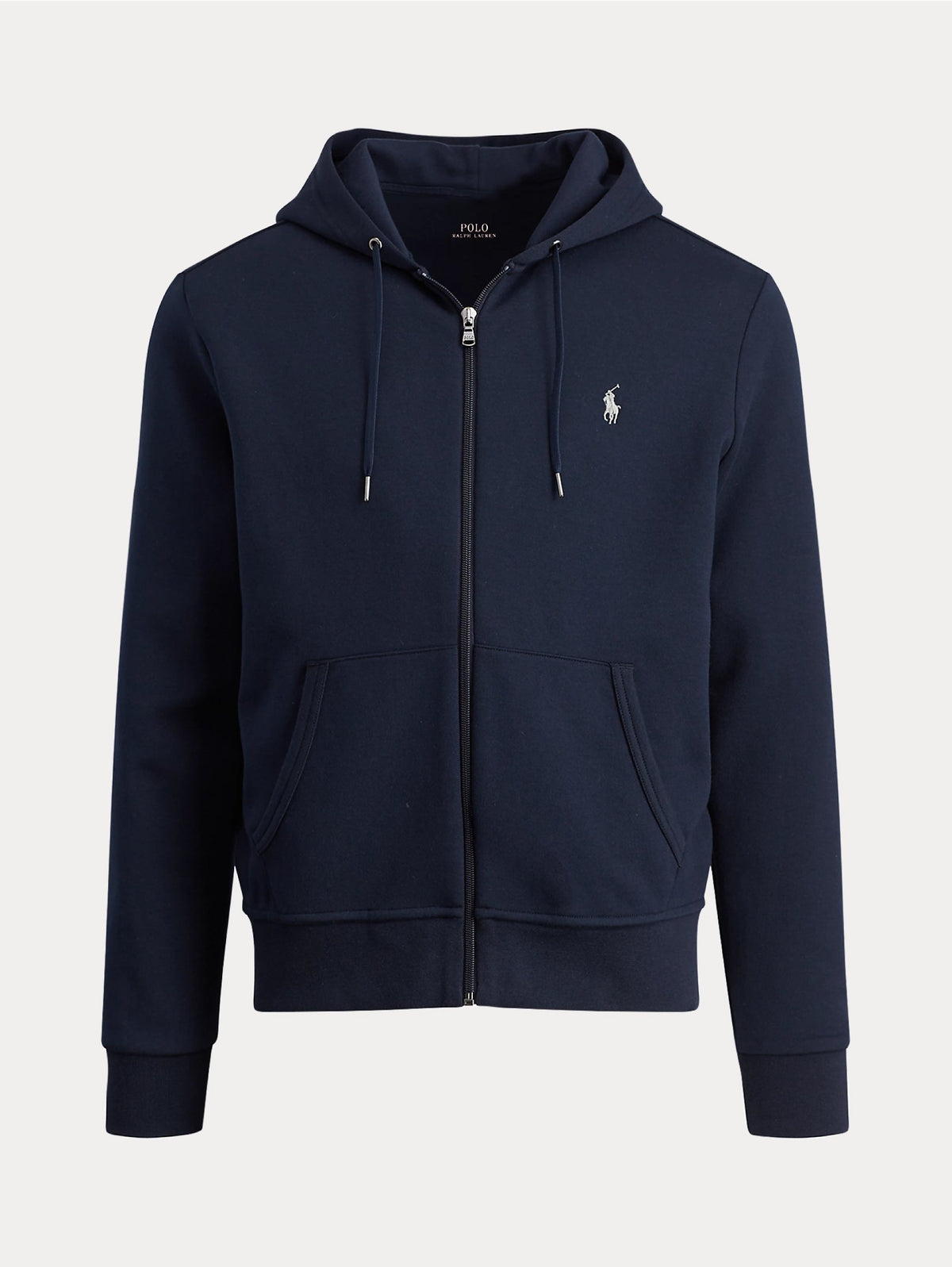 2026 New Arrival Felpa con Cappuccio e Zip in Maglia Doppia Blu