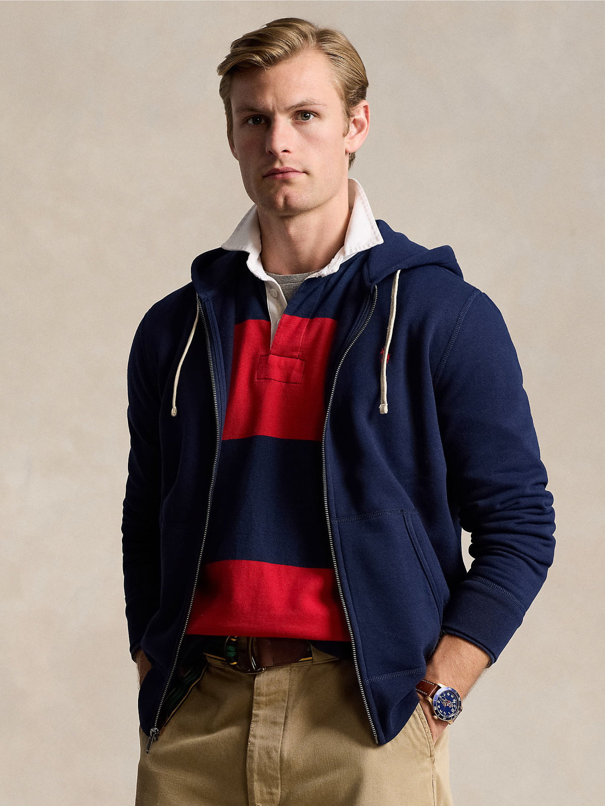 2026 New Arrival Felpa con Cappuccio Blu
