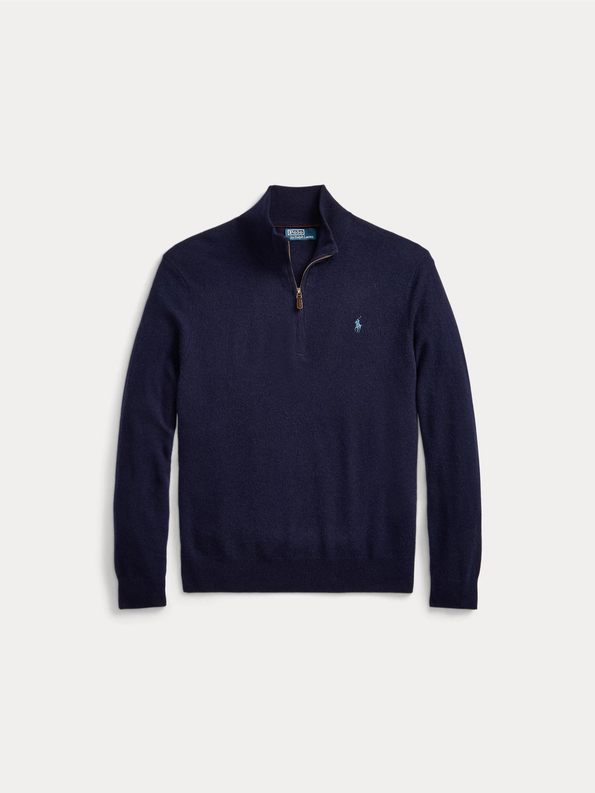 2026 New Arrival Maglia con Mezza Zip in Lana Blu