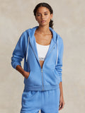 2026 New Arrival Felpa con Cappuccio Full Zip Celeste