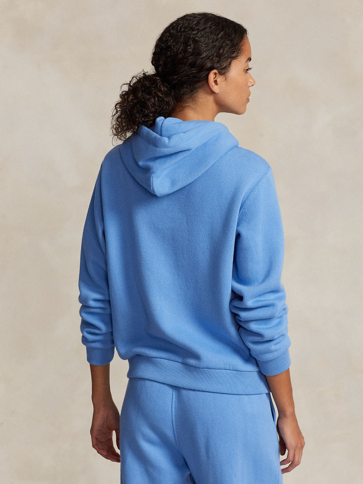 2026 New Arrival Felpa con Cappuccio Full Zip Celeste