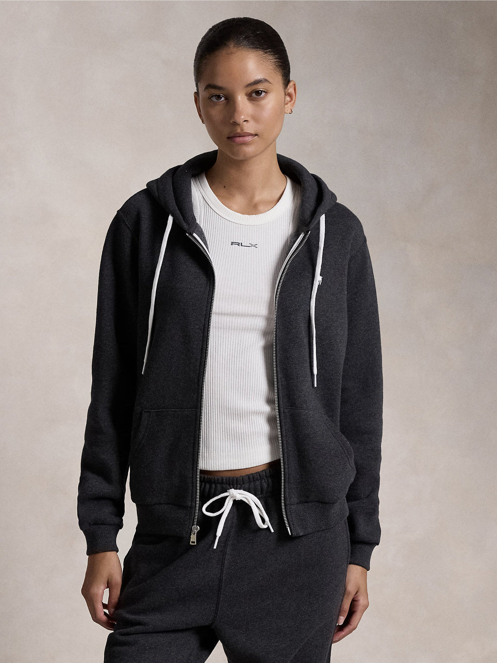 2026 New Arrival Felpa con Cappuccio Full Zip Nero