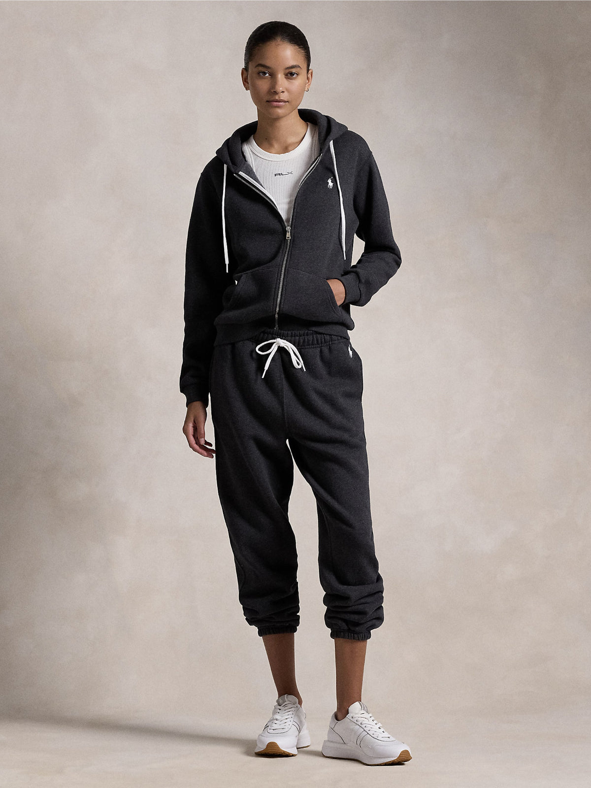 2026 New Arrival Felpa con Cappuccio Full Zip Nero