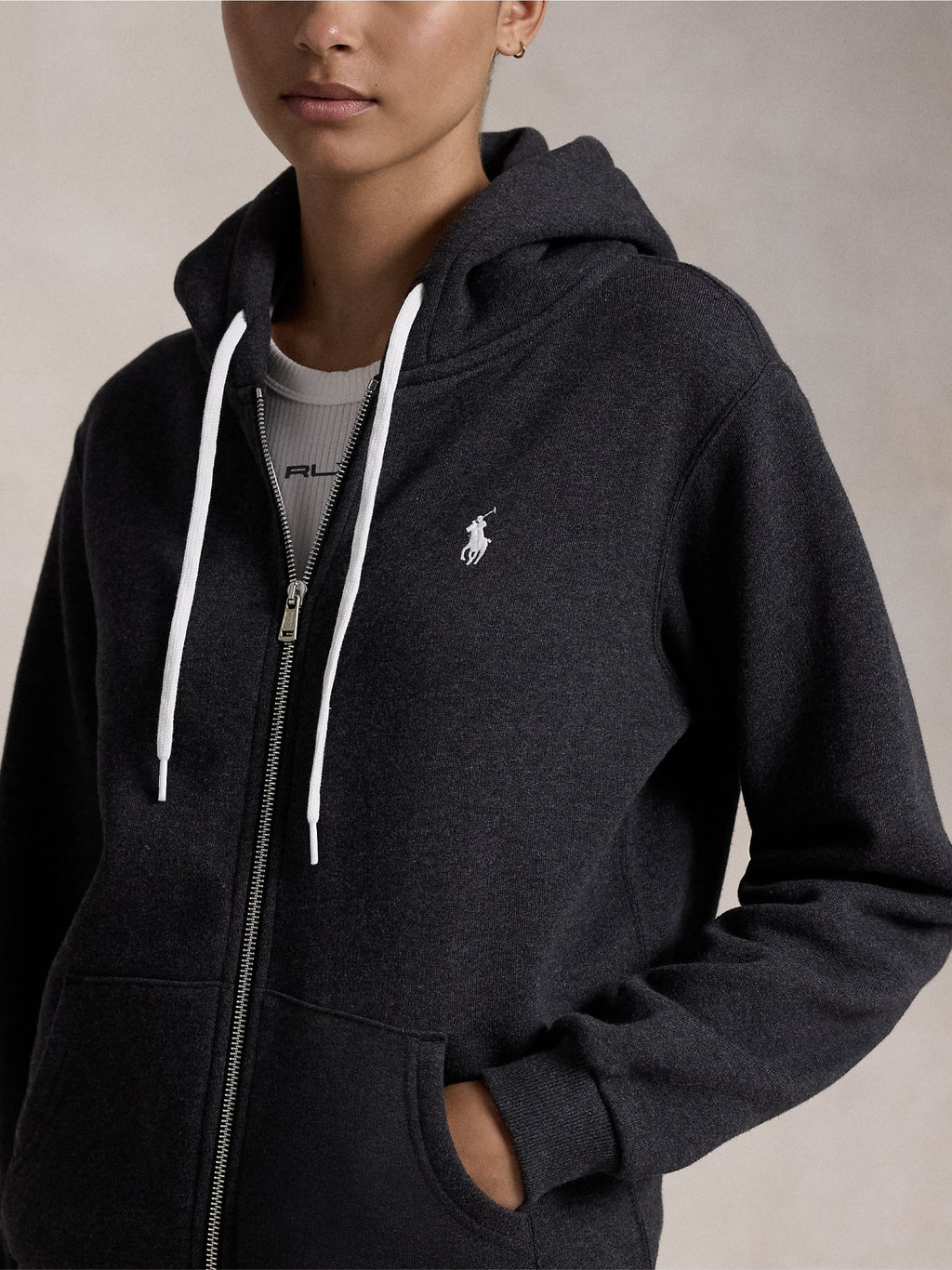 2026 New Arrival Felpa con Cappuccio Full Zip Nero